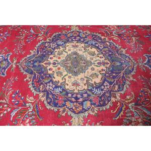 Tapis turc 9,4 x 12,5 pieds, tapis, tapis à bordure rouge en laine - Product Image 5