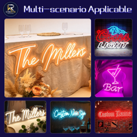 Enseigne néon LED personnalisée avec design gratuit, livraison rapide, télécommande, sans MOQ, dropshipping pour chambre, fête d'anniversaire, maison, bureau, décoration de mariage