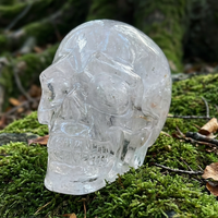 Crânes en Cristal Naturel de Guérison en Gros : Obsidienne Noire, Quartz Clair, Améthyste – Sculptés à la Main pour la Décoration d'Halloween