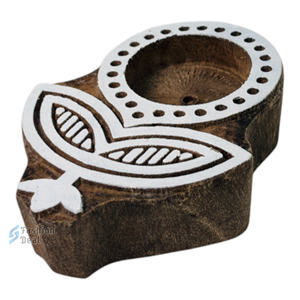 Smart Fashion Deal Wooden Flower Handmade Eco-Friendly <b>Tealight</b> <b>Holder</b> (Without <b>Tealight</b> Candle) 2 Color Print Rajasthan - Product Image 5