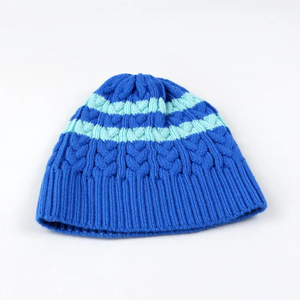 หมวกสำหรับทุกเพศหมวกฤดูหนาวแบบถักบิดอะคริลิคสำหรับเด็กผู้หญิงพร้อมโลโก้ตามสั่ง - Product Image 2