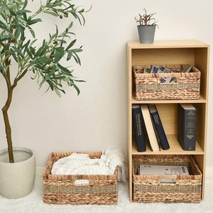 Natural Handwoven Water Hyacinth <b>Basket</b> Wholsale Foldable Seagrass Storage <b>Basket</b> Made in Vietnam by KingCraftViet - Product Image 3