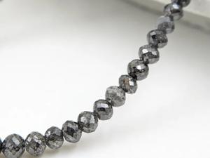 Bracelet de bijoux de poignet en diamant gris fait à la main 100% naturel à facettes sel poivre diamant perlé Bracelet plaqué or - Product Image 4