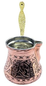 Haute qualité vente chaude café turc et théière taille personnalisée forme ronde à la main thé turc cafetière dans un style vintage - Product Image 6