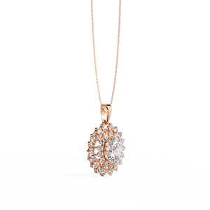 18K Gold Lab Grown Diamond <b>Necklace</b> for Ladies Beautiful Accessory - Product Image 5