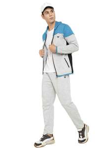 Chándal de diseño de logotipo personalizado OEM para hombre, ropa deportiva informal de algodón con cuello con capucha, peso pesado - Product Image 4