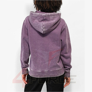 เสื้อฮู้ดผู้ชายแบบหนาสำหรับฤดูหนาว ปี 2026 ผ้าฟลีซ 100% ผ้าฝ้าย ปักลาย ดีไซน์ทำสีซีดแบบย้อมสีด้วยกรด ประดับด้วยคริสตัล - Product Image 2