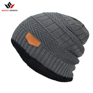 Beanies-gorros de punto para hombre y mujer, Gorro grueso y cálido de piel sin mangas, para invierno - Product Image 4