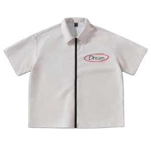 Chemise décontractée longue à col rond surdimensionnée pour homme de haute qualité Nouvelle collection été Streetwear Sportswear Imprimée à l'écran Hip Hop Respirante - Product Image 1