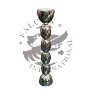 <b>Christmas</b> Decorative Durable Silver Plated Aluminum Elegant Tall Candlestick Holder Customized Sizes Handmade Home Decoration - Product Image 4