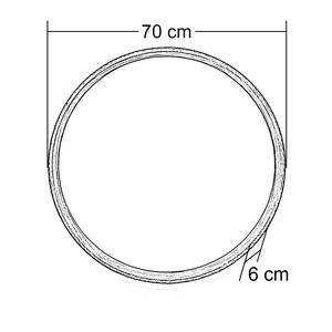 Espejo Decorativo con Símbolo Akis, Marco de MDF Negro, Pintado en Negro, Redondo, 4.0 mm de Grosor, Espejo de Pared Moderno para Decoración del Hogar y Oficina - Product Image 5