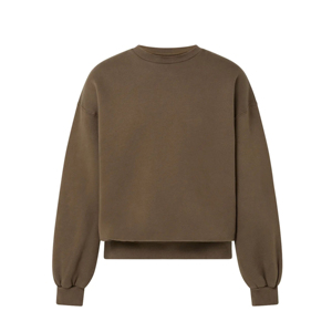 Sudadera personalizada de algodón de 450g/m2 para hombre, sudadera con logotipo bordado de angustia, cuello redondo, ropa de calle, sudaderas con capucha térmicas de invierno - Product Image 1