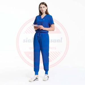 สครับทางการแพทย์ ชุดเครื่องแบบสครับทางการแพทย์สําหรับผู้หญิง \ชุดขัดหน้าครึ่งแขนและเต็มแขนแบบมืออาชีพ - Product Image 2