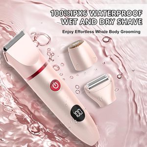 Afeitadora Eléctrica Inalámbrica Portátil para Mujer, Doble Cuchilla, Afeitado en Seco y Húmedo, IPX7, Carga USB, Repuesto para Cuerpo, Piernas y Área del Bikini - Product Image 5
