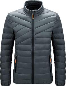 Veste en molleton doux à col bas pour homme, Logo personnalisé, Simple, avec poche et fermeture éclair, en coton duveteux - Product Image 2