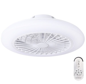 Ventilatore da soffitto CCT LED con telecomando, bianco, 50 cm (Niaros 300005104) - Product Image 1