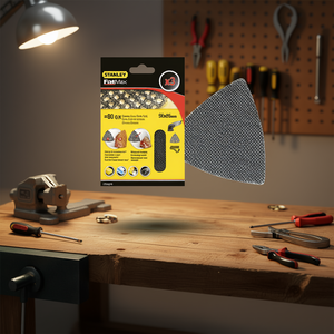 Feuilles de ponçage triangulaires Stanley, multi-pack, pour disques de ponçage à velcro - Product Image 3