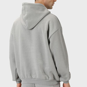 Sweat-shirt pour homme surdimensionné de haute qualité, streetwear, 370 grammes, 100% coton, logo personnalisé, poids lourd - Product Image 2