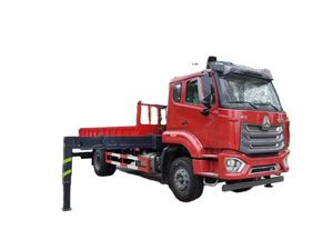 SIN0TRUK H0W0 4x2 <b>Flatbed</b> <b>Truck</b> Mounted 10 Tons Knuckle Boom <b>Truck</b> In Japan - Product Image 2