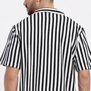 Camisas de cuello cubano de algodón de moda para hombres Ropa de verano B2B Listo Fabricante de camisas cubanas de algodón a rayas con estilo de moda - Product Image 5