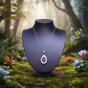 Amethyst <b>Silver</b> <b>Necklace</b> Fine Jewelry <b>Set</b> - Product Image 3
