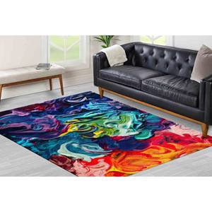 Alfombra Abstracta Colorida: Arte Moderno, Alfombra Antideslizante, Alfombra Suave No Tejida - Product Image 5