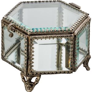 Boîte à bijoux en laiton et en verre conception personnalisée meilleure forme boîte à bijoux en verre et en laiton exportateur en gros - Product Image 1