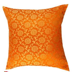 Vibrant Color Silk Cushion <b>Covers</b> 16x16 Inches, Embroidered <b>Sofa</b> Cushion <b>Cover</b> Decorative Throw Pillow Cushion - Product Image 2