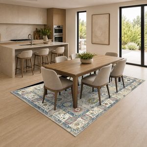 Tapis RUGS DEPOT LXDP-0411, vente en gros, multicolores, neutres, vintage, patchwork, imprimés numériquement, lavables en machine, en chenille, antidérapants - Product Image 4