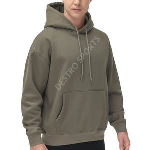 Streetwear sweat à capuche blanc à fermeture éclair pour hommes respirant grande taille manches longues sweats à capuche de mode pour hommes service OEM ODM - Product Image 3