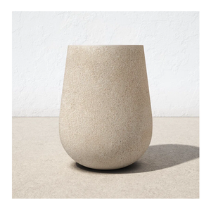 กระถางปลูกต้นไม้เซรามิกเคลือบแบบน้ำหนักเบาเครื่องปั้นดินเผาในสวนดีไซน์ทันสมัยทำจากไฟเบอร์กลาสจากโรงงานผู้ผลิตเวียดนาม - Product Image 1