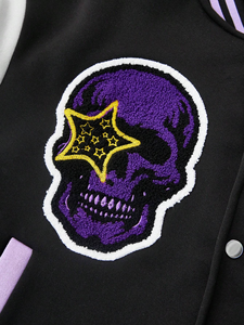 Veste universitaire personnalisée en laine 100% et cuir véritable pour hommes, broderie chenille, vestes de baseball avec service OEM - Product Image 3