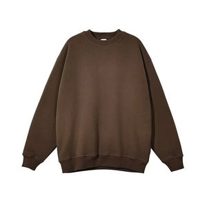 เสื้อสเวตเตอร์คอกลมของผู้ชายสำหรับฤดูหนาวเสื้อมีฮู้ดแบบถักกันรอยยับสีทึบออกแบบโลโก้ได้ตามต้องการ - Product Image 1