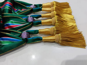 Alta calidad hecha a mano lingote alambre borla Mylar cintura ceremonial cinturón sublimación para bufandas tradicionales chales al por mayor - Product Image 6