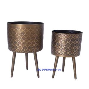 Vente directe d'usine, grand pot à fleurs conique en métal, pot à fleurs d'extérieur pour la décoration du jardin, accessoires - Product Image 1