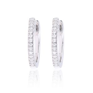 Round Diamond <b>Huggie</b> Hoop <b>Earring</b> - Product Image 1