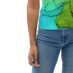 Venta al por mayor Camisas de las mujeres Sublimación Camisetas Impresión personalizada Poliéster 100% Fibra Sublimación Camisa Mejor Calidad - Product Image 6