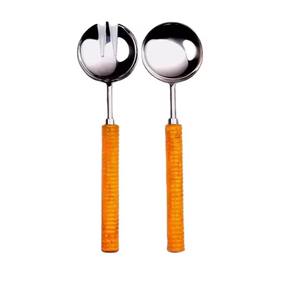 Ensemble de couverts en acier inoxydable au design moderne de qualité supérieure Argent fantaisie classique poli avec poignée dorée Look contemporain de haute qualité - Product Image 6