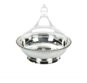 Bol de service alimentaire en métal de superbe qualité pour la cuisine et la table de mariage bol de date martelé décoratif pour fruits secs et dessert SET/2 - Product Image 3