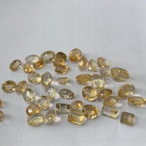 หินควอตซ์สีเหลืองพลอยซิทรินธรรมชาติแบบหลวมตัดได้หลายขนาดฟรีไซส์สำหรับสร้อยคอสูง3มม. - Product Image 3