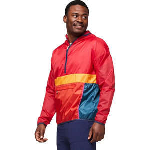 แจ็กเก็ตเดินป่าน้ำหนักเบาสำหรับผู้ชาย, เสื้อโค้ทกันน้ำพร้อมซิปสีตัดกันกันลมกลางแจ้งปลอกแข็ง - Product Image 2