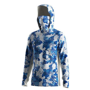 Conjunto de camisa con capucha de pesca de secado rápido UPF 50 con logotipo personalizado, protección impermeable impresa transpirable con capucha cómoda de manga larga - Product Image 1