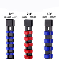 1/4-3/8-1/2 pouces 360 degrés prise pivotante organisateur lecteur ABS outil clip rail douille support clé matériel industriel kit de stockage