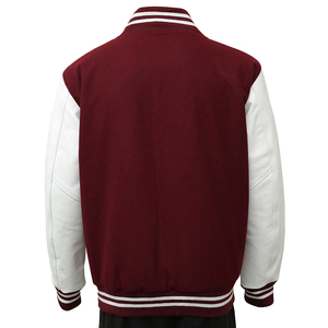 Producto de tendencia, chaquetas universitarias, cuello redondo, cuello personalizado, Impresión de logotipo, mangas completas, chaqueta de béisbol universitaria para hombres - Product Image 2