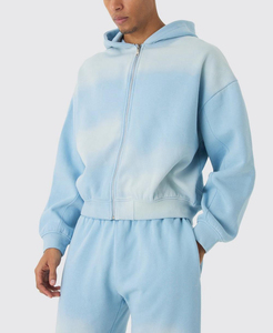 OEM/ODM por encargo precio barato de secado rápido de los hombres Sun fade Zip up chándal de gran tamaño 100% algodón francés Terry transpirable conjunto - Product Image 3