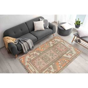 Alfombra Anatolia de Tonos Suaves Geométricos: Patrón Kilim, Decoración Rústica, Alfombra Suave con Pelo Largo - Product Image 3