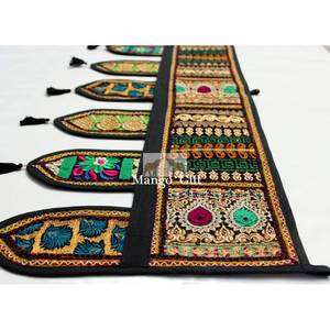 Handmade 78\" Patchwork <b>Window</b> Door Valance Topper Decorative Wall Hanging <b>Curtains</b> & Valances - Product Image 5