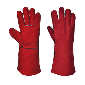 Gants de soudage en cuir de vachette fendu, résistants à l'abrasion, de protection personnelle, pour la construction, la lutte contre les incendies, les barbecues - Product Image 1
