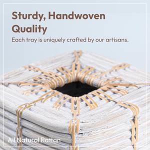 <b>Rattan</b> Tissue Box Cover Square Handmade <b>Storage</b> Box Eco-Friendly Natural Home and Home Decor Wholesale from Vietnam - Product Image 4