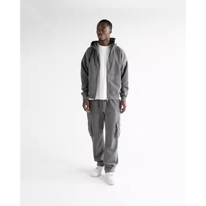 Sweats à capuche zippés pour hommes personnalisés, en polaire de haute qualité, respirants, unis, teints en fil, doublés, pour le sport en plein air, décontractés, streetwear - Product Image 5